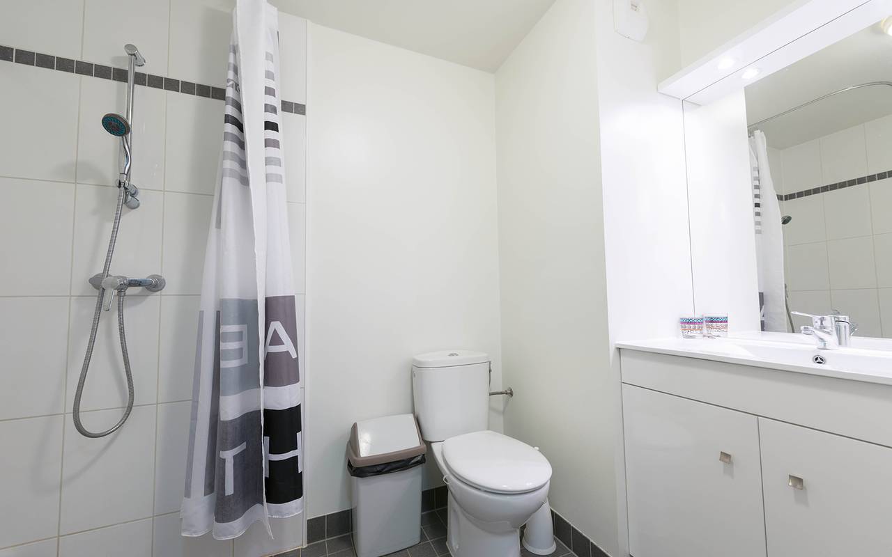salle de bain appartement 2 pièces location moyen séjour à Reims